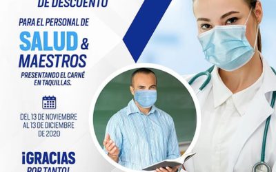 Descuento personal salud y maestros ¡Gracias por tu labor!