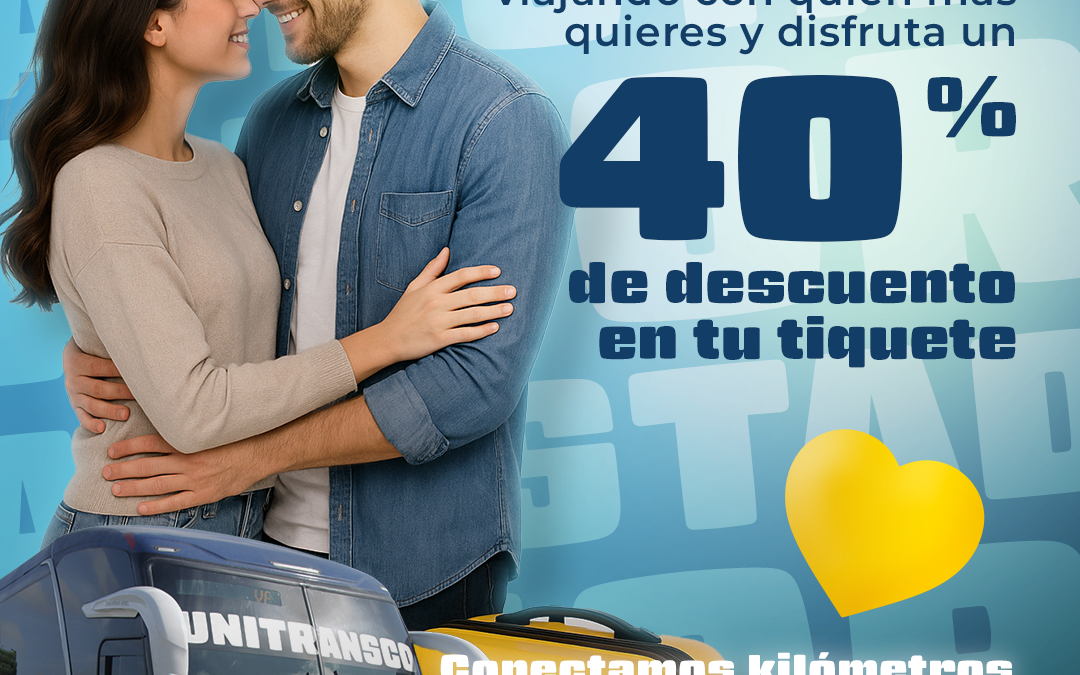 ¡Compra con un 40 % de descuento y sorprende a esa persona especial con un viaje inolvidable! 💛💙